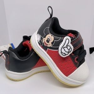 Disney Mickey Mouse Toddler Tennis‎ Shoes Sneaker Velcro Closure - Size 2